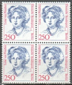 Západní Berlín 0845 čtyřblok ** - 1989
